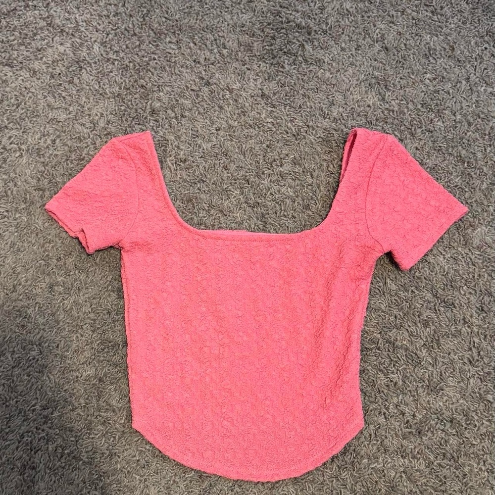 Pink Textured Women's Top